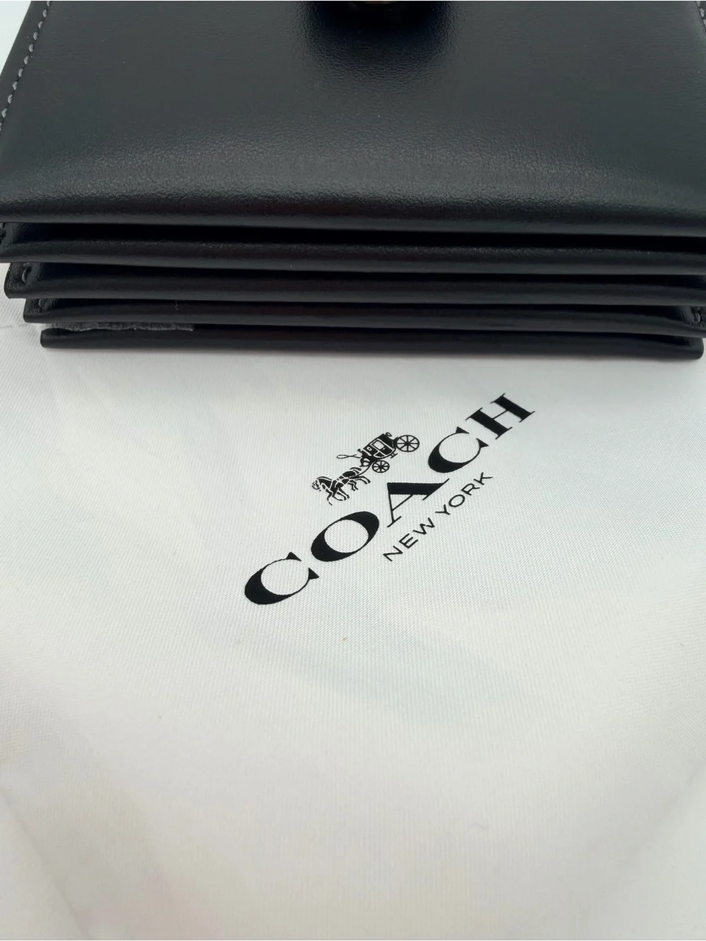 Coach leather card